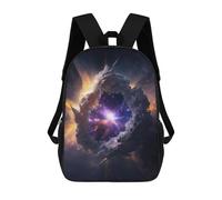 sinyumoney Black Hole 3D Printed 17inch Kids School Backpack School Bag Fashion Rucksacks for Boys Elementary And Middle School Students
