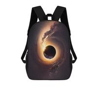 sinyumoney Black Hole Backpacks Kids School Backpack School Bag 3D Printed School Bag for Boys Elementary And Middle School Students 17inch