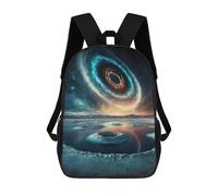 sinyumoney Black Hole Reflections in Space Rucksack Lightweight Casual Daypack School Backpacks- Perfect for Travel, Work And Daily Use 17inch