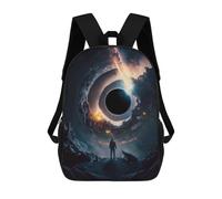 sinyumoney Black Hole V5 Backpacks Kids School Backpack School Bag 3D Printed School Bag for Boys Elementary And Middle School Students 17inch