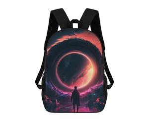 sinyumoney Black Hole's Whisper 3D Printed School Bag Children's School Backpack Schoolbags Travel Backpacks Casual Fashion Bag for Kids School Students 17inch