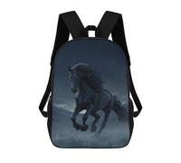 sinyumoney Black Horse Night Sky Backpack School Bag Business Durable Laptop Bag for Campus Outdoor Travel Sports 17inch
