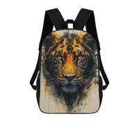 sinyumoney Black Jaguar Painting Backpacks Kids School Backpack School Bag 3D Printed School Bag for Boys Elementary And Middle School Students 17inch
