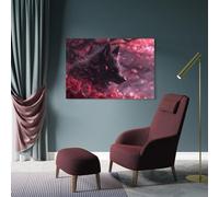 sinyumoney Black Kitsune Evil Fox Abstract Wall Art for Living Room for Toilet Bathroom Decor Large Pictures 08x12inch(20x30cm)