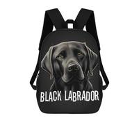 sinyumoney Black Labrador Dog Owner Backpack School Bag Secondary Causal Travel High School Bags for Boys/Girls/Teenagers 17inch