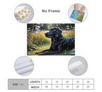 sinyumoney Black Labrador Dreaming Art Work for Home Walls Wall Decor Ready to Hang for Bathroom Toilet Decor Large Canvas Wall Art for Living Room 20x30inch(50x75cm)