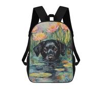 sinyumoney Black Labrador Retriever Painting-4 Backpack School Rucksack Casual Daypacks School Work Travel Bag for Men, Women & Teenage Boys 17inch