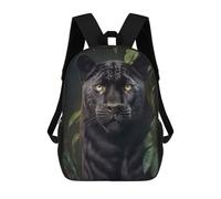 sinyumoney Black Leopard School Bags Water Resistant Travel Backpack Computer Bag for Campus Outdoor Travel Sports 17inch