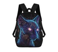 sinyumoney Black Light Cat 18 School Backpack Water Resistant Travel Backpack Computer Bag - Perfect for Travel, Work And Daily Use 17inch