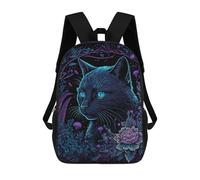 sinyumoney Black Light Cat 32 Rucksack High Secondary School Bags Casual Backpack for Girls Boys Teenage 17inch