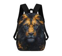 sinyumoney Black Lion Painting Backpack School Large School Backpack for Boys - Perfect for Travel, Work And Daily Use 17inch