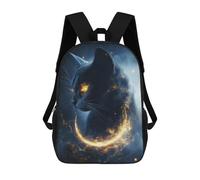 sinyumoney Black Magic Cat Rucksack Large Lightweight Casual Backpack for Campus Outdoor Travel Sports 17inch