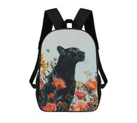 sinyumoney Black Panther Botanical Rucksack Computer Rucksack for School/Work/Travel for Teenage Girls Boys Women Men 17inch