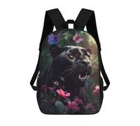 sinyumoney Black Panther Butterflies School Backpack for Girls Backpack Water Repellent Casual Daypack Lightweight Rucksack Boy Girl School Backpack 17inch