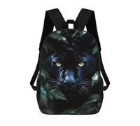 sinyumoney Black Panther Close-Up Backpack Kids School Backpack School Bag 3D Printed Fashion School Bag for Boys Elementary And Middle School Student 17inch