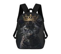 sinyumoney Black Panther Cute King Backpack School Bag Water Resistant Travel Backpack Computer Bag for Girls Boys Teenage 17inch