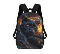 sinyumoney Black Panther Dark Children's School Backpack 3D Printed for Kids Travel Rucksacks Book Bags for Boys Elementary School Students 17inch