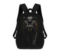 sinyumoney Black Panther Gold Dark School Backpack Lightweight Airport College Students Back Pack for Teenage Girls Boys Women Men 17inch