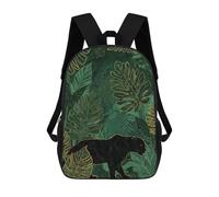 sinyumoney Black Panther in Emerald Jungle School Bags Large Water Resistant Laptop Backpack for Campus Outdoor Travel Sports 17inch