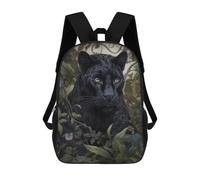 sinyumoney Black Panther in Lush Jungle School Backpack Daypacks Business Backpack Water Resistant Bookbag - Perfect for Travel, Work And Daily Use 17inch