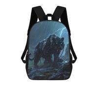 sinyumoney Black Panther in Stormy Night School Bags School Secondary High School College Backpack Travel for Men, Women & Teenage Boys 17inch