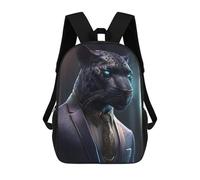 sinyumoney Black Panther in Suit School Backpack Large Water Resistant Laptop Backpack for Boys/Girls/Teenagers 17inch