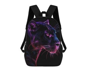 sinyumoney Black Panther Neon Animal Backpack School Business Laptop Rucksack Bag Unisex Casual Daypack for Teenage Girls Boys Women Men 17inch