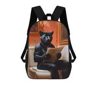 sinyumoney Black Panther on Toilet School Backpack Water Resistant Computer Rucksack for Campus Outdoor Travel Sports 17inch
