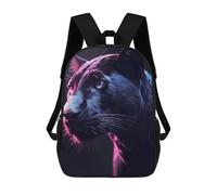 sinyumoney Black Panther Pink Light Backpack School Bag School Secondary High School College Backpack Travel for Teenage Girls Boys Women Men 17inch
