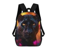 sinyumoney Black Panther Portrait Children's School Backpack 3D Printed for Kids Travel Rucksacks Book Bags Kids School Bag 17inch