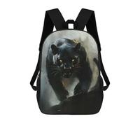 sinyumoney Black Panther Portrait School Bag Backpack Teen Schoolbag 3D Printing Adjustable Schoolbag Fashion Pocket Bag for Kids Boys Girls Students And Teenagers Fans 17inch