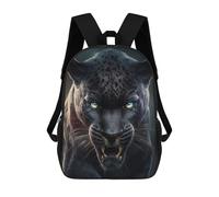 sinyumoney Black Panther Roar Children's Backpack, 3D Printed School Backpack, Backpack for Boys Girls, Adjustable School Bag for Primary School 17inch