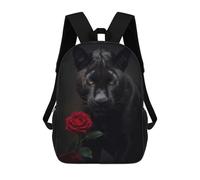 sinyumoney Black Panther Scars 3D Printed 17inch School Bag Children's School Backpack Travel Backpacks Casual Fashion Bag for Kids School Students