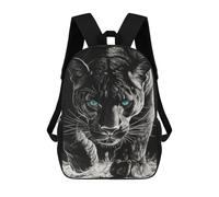 sinyumoney Black Panther With Blue Eyes School Backpack Schoolbags For Girls Boys Backpack With Pocket Fashion School Bag Kids Backpack 17inch