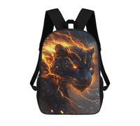 sinyumoney Black Panther with Fiery Aura School Backpack 3D Printed Children's 17inch Backpacks Bag Bookbag for Kids Boy Girl Book Bags Kids School Bag Travel Rucksacks