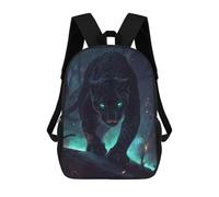 sinyumoney Black Panther with Glowing Eyes Backpacks 3D Printed Kids School Backpack Outdoor Casual Daypack Fashion Casual Children Backpacks Cute Travel Bags 17inch