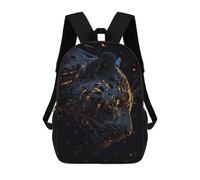sinyumoney Black Panther with Glowing Spots Backpack 3D Printed Kids School Backpack High Capacity Travel Backpacks Book Bags Kids Backpack 17inch