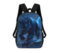 sinyumoney Black Panther with Lightning Kids Children School Backpack Bookbags Casual Travel Rucksack Boys Girls Large Capacity Daypack 17inch