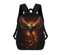 sinyumoney Black Phoenix Backpack Cartoon Plush Bag, 3D Backpack for Kids School Bag Birthday Gift Idea for Boys And Girls 17inch