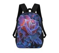 sinyumoney Black Rose Backpack, Children's Backpack, Student School Bag Bookbag Rucksack, 3D Printed School Bag for Boys Girls 17inch