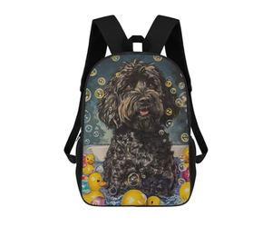 sinyumoney Black Russian Terrier Dog Backpacks Kids Student Schoolbag,3D Printed Backpacks,Elementary And Middle School Students Backpacks for Boys Girls 17inch