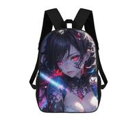 sinyumoney Black Sorcerer Fashion Student School Backpack Suitable for Boys Girls Kids Casual Outdoor Travel Essential Daypack 17inch