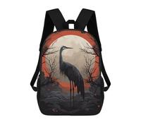 sinyumoney Black Stork Fantasy School Backpack Daypacks Business Backpack Water Resistant Bookbag for Men/Women 17inch