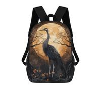 sinyumoney Black Stork Mythology School Backpack Lightweight Airport College Students Back Pack for Teenage Girls Boys Women Men 17inch