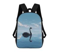 sinyumoney Black Swan on Calm Water Backpack for School 3D Printed Boys Girls School BagChildren Bookbag Travel Rucksack 17inch