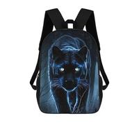 sinyumoney Black Tiger Children's 17 Inch School Backpack 3D Printed Casual Daypacks for Kids Travel Rucksacks Book Bags Kids School Bag