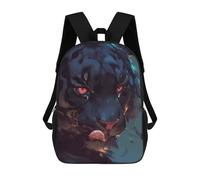 sinyumoney Black Tiger Children's Backpacks School Backpack 3D Printed for Kids Travel Rucksacks Book Bags Kids 17inch School Bag