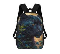 sinyumoney Black Tiger Gold Backpack School Bag Lightweight Schoolbag Dayback Bookbag College for Men/Women 17inch