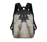 sinyumoney Black Tiger Sheep Leader School Backpack Large Water Resistant Laptop Backpack for Teenage Girls Boys Women Men 17inch