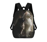 sinyumoney Black & White Cats Window Backpack School Large School Backpack for Boys for Teenage Girls Boys Women Men 17inch
